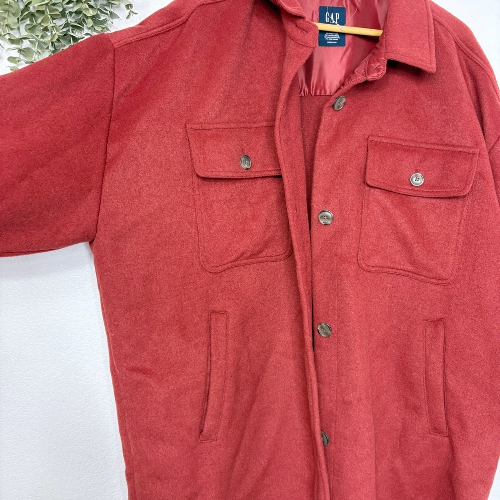 Gap Long Line Burnt Orange Shacket - image 3